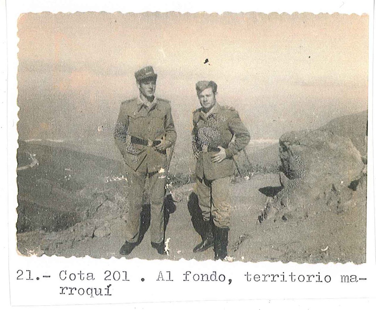 Cota 201. Fotografía original de la campaña de Ifni y el Sáhara español, 1958-1959, Batallón Expedicionario Tetuán XIV.