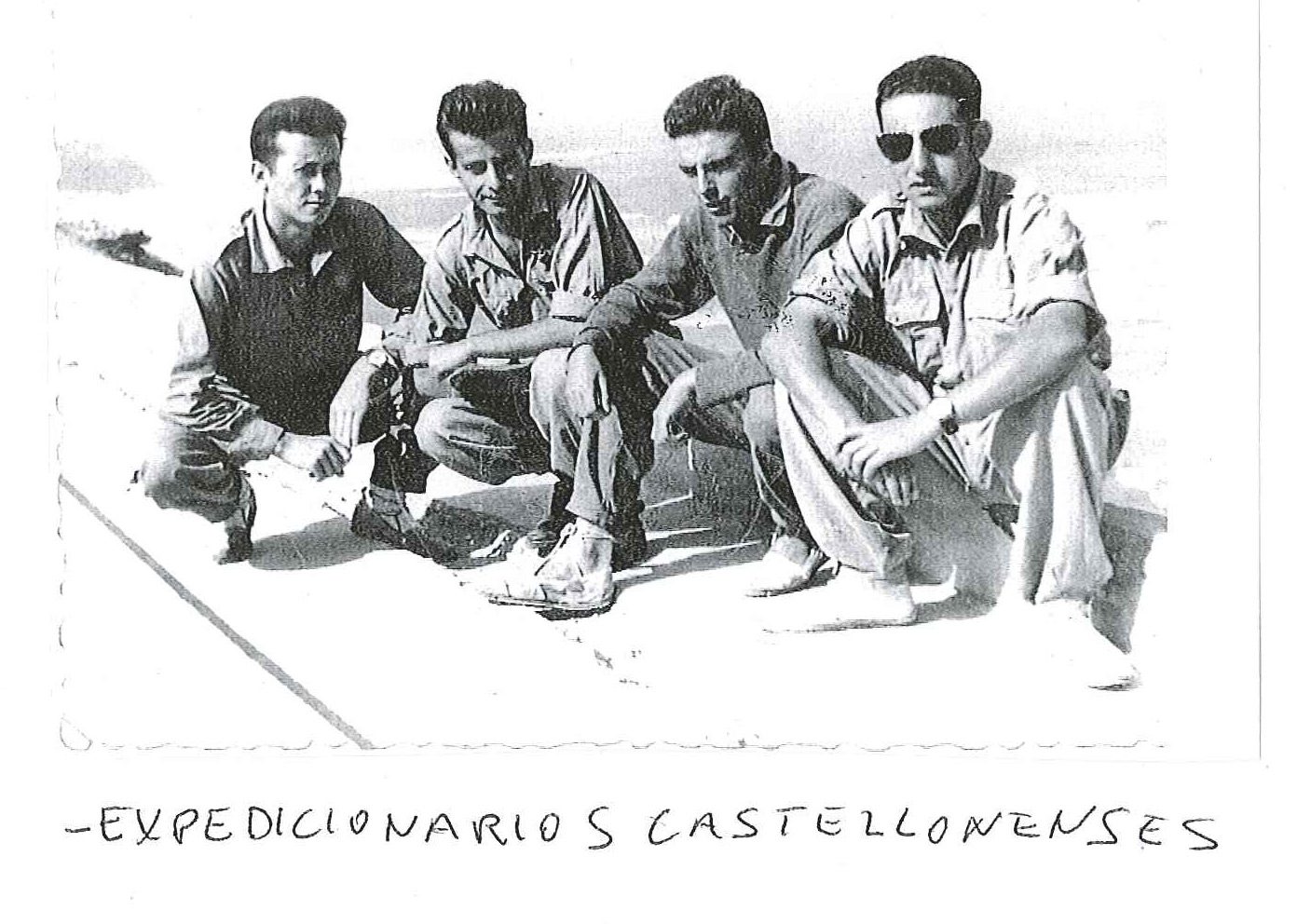 Expedicionarios castellonenses. Fotografía original de la campaña de Ifni y el Sáhara español, 1958-1959, Batallón Expedicionario Tetuán XIV.