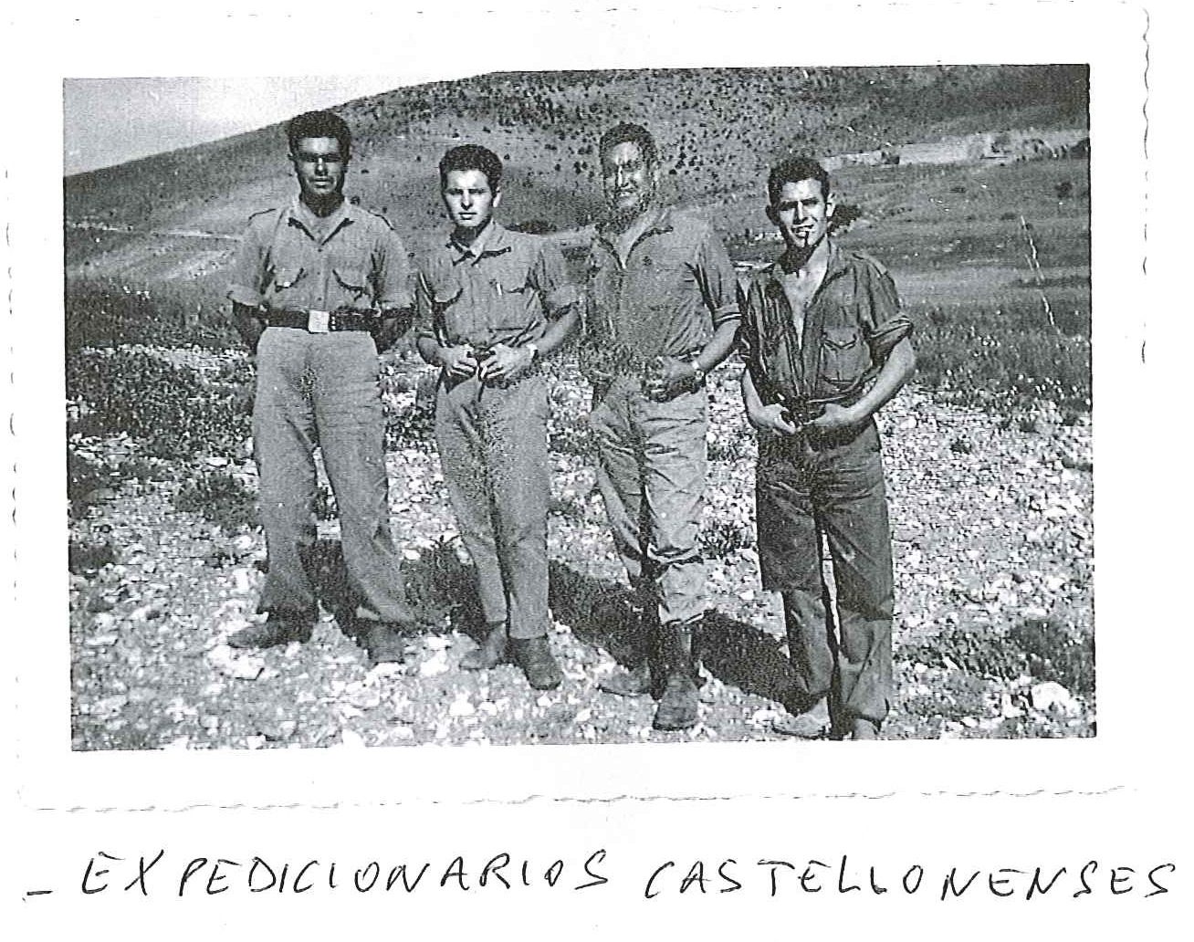 Expedicionarios de Castellón. Fotografía original de la campaña de Ifni y el Sáhara español, 1958-1959, Batallón Expedicionario Tetuán XIV.